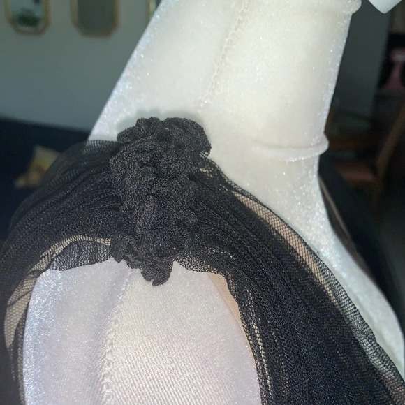 Anthropologie x Zeta Size 2 Tali Black Mesh Mini Dress - Picture 4 of 11